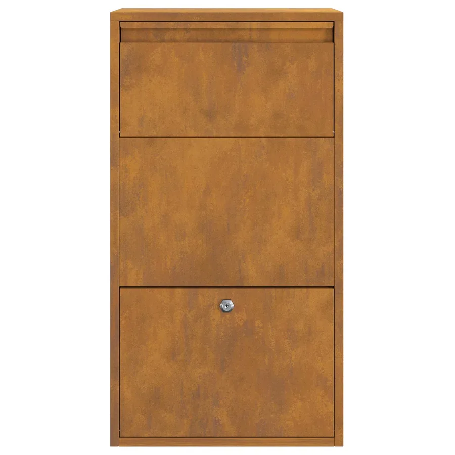 Boîte de dépôt de colis Rouillé 44 x 22 x 82 cm Acier patiné - 6