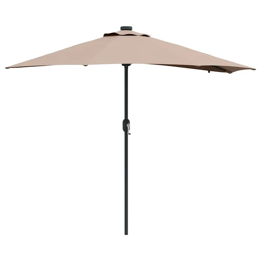 Parasol de jardin Taupe 294 x 150 x 223 cm Polyester et Acier - 2