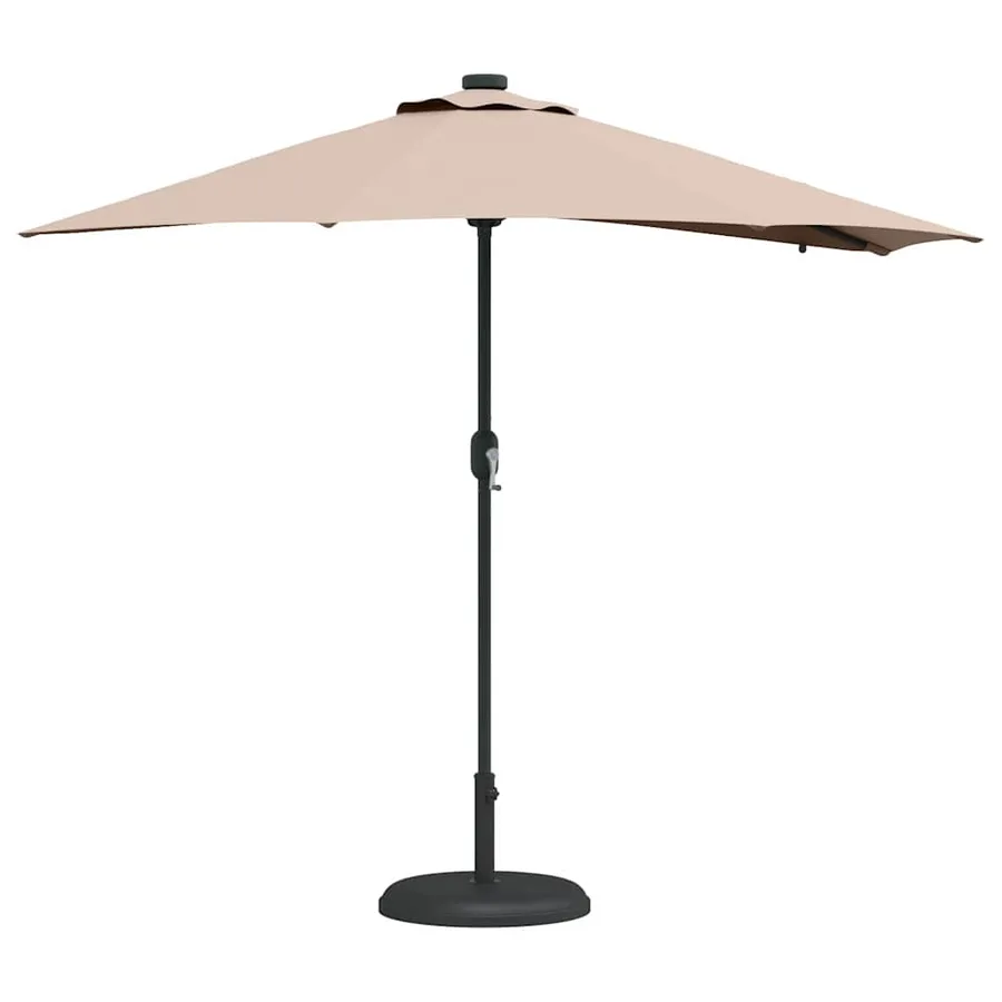Parasol de jardin Taupe 294 x 150 x 223 cm Polyester et Acier - 3