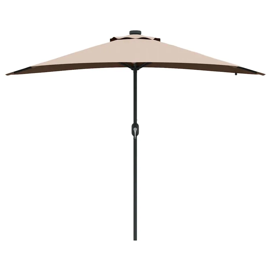 Parasol de jardin Taupe 294 x 150 x 223 cm Polyester et Acier - 5