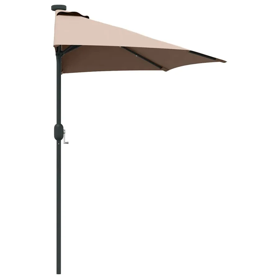 Parasol de jardin Taupe 294 x 150 x 223 cm Polyester et Acier - 6