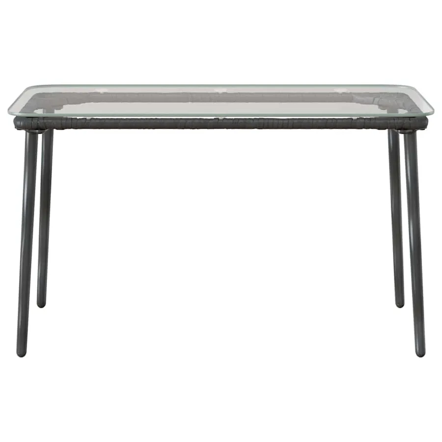 Table de Jardin Noir 80 x 40 x 45 cm polyrotin - 4