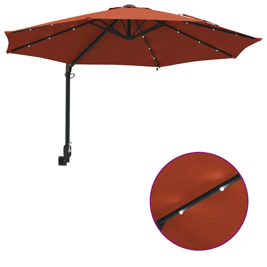 Parasol de jardin Terre cuite 248 x 248 x 148 cm - 8