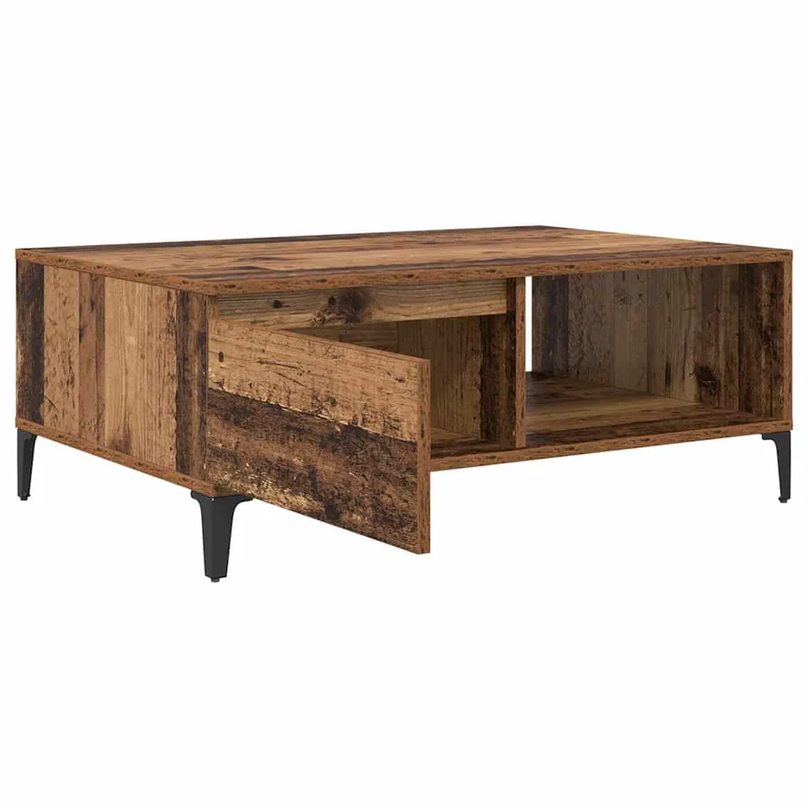 Table basse Bois ancien 90 x 60 x 35 cm Bois d'ingénierie - 5