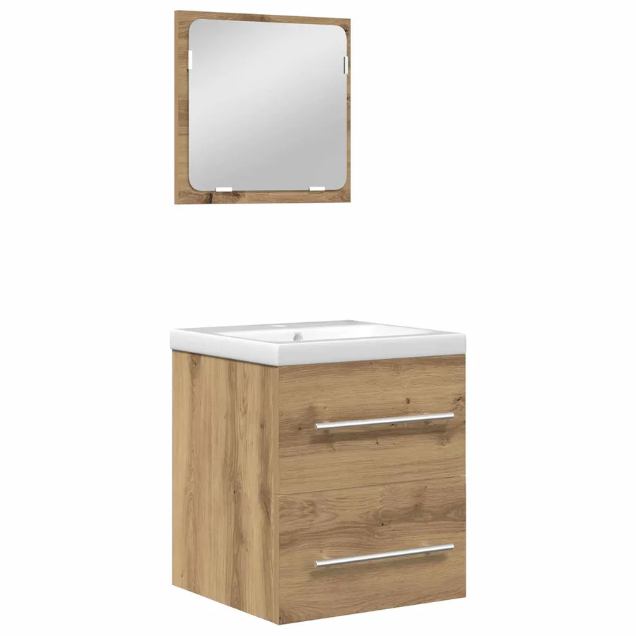Ensemble de mobilier de salle de bain 2 pc Chêne artisanal - 2