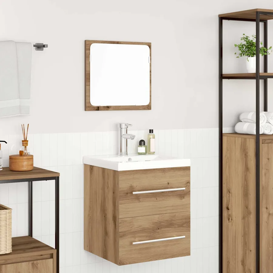 Ensemble de mobilier de salle de bain 2 pc Chêne artisanal - 4