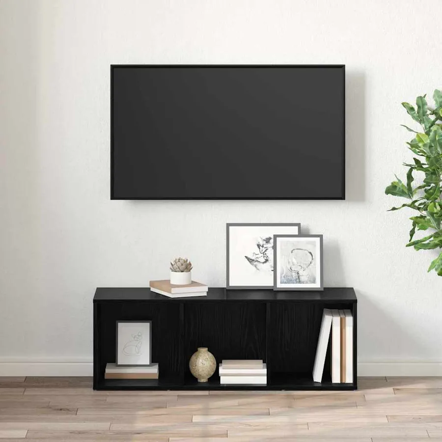 Ensemble meuble TV Noir 72 x 35 x 37 cm Bois d'ingénierie - 4