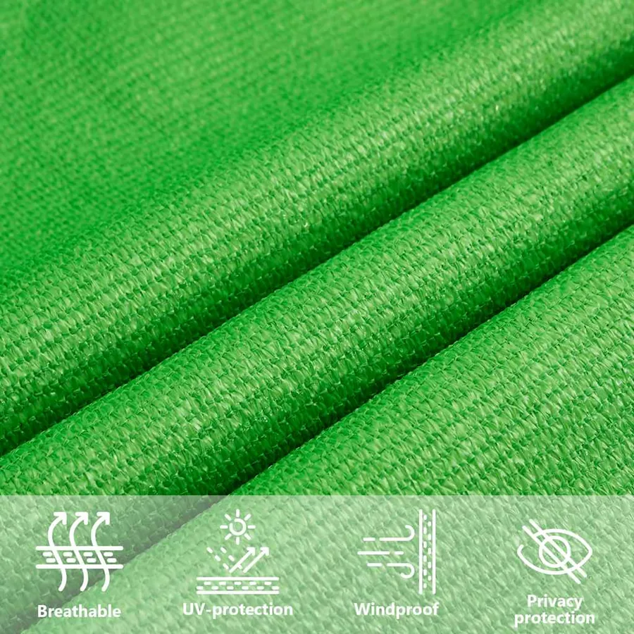 Voile d'ombrage 160 g/m² Vert clair 5x7x7 m PEHD - 11