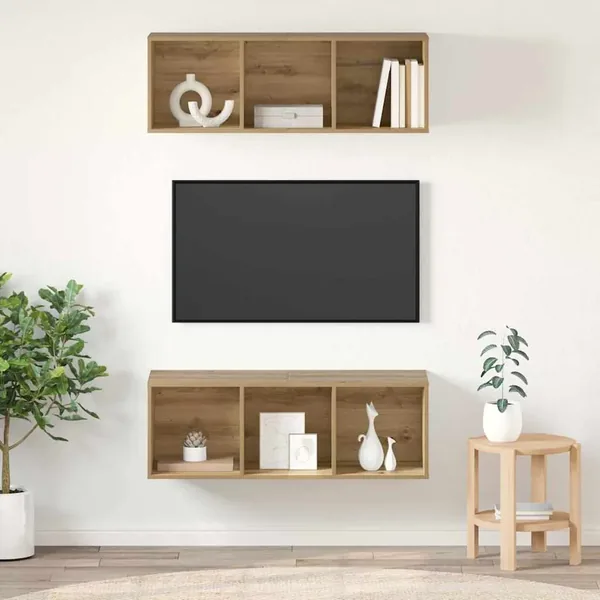 Ensemble meuble TV 2 pcs Chêne artisanal Bois d'ingénierie