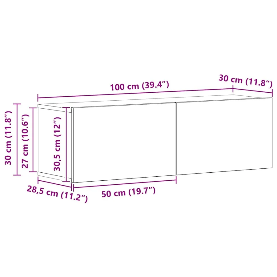 Ensemble meuble TV 8 pcs Chêne noir Bois d'ingénierie - 20