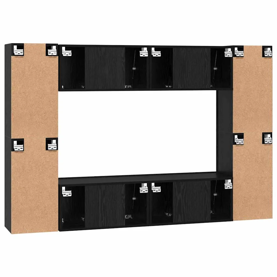 Ensemble meuble TV 8 pcs Chêne noir Bois d'ingénierie - 9