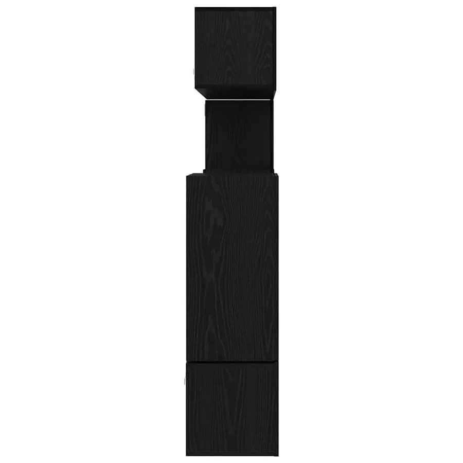 Unites TV Montage mural 4 pcs Chêne noir Bois d'ingénierie - 10