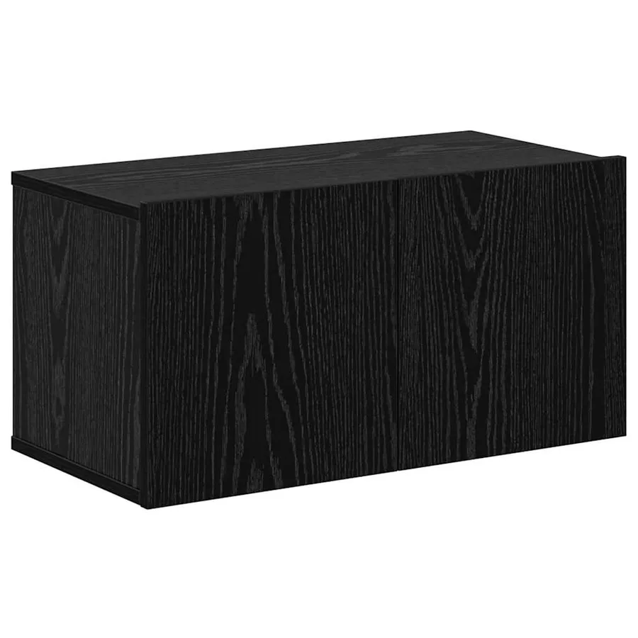 Meuble TV mural 4 pcs Chêne noir Bois d'ingénierie - 5
