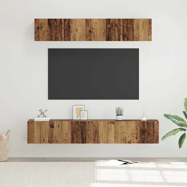 Ensemble meuble TV 5 pcs Bois Ancien Bois d'ingénierie