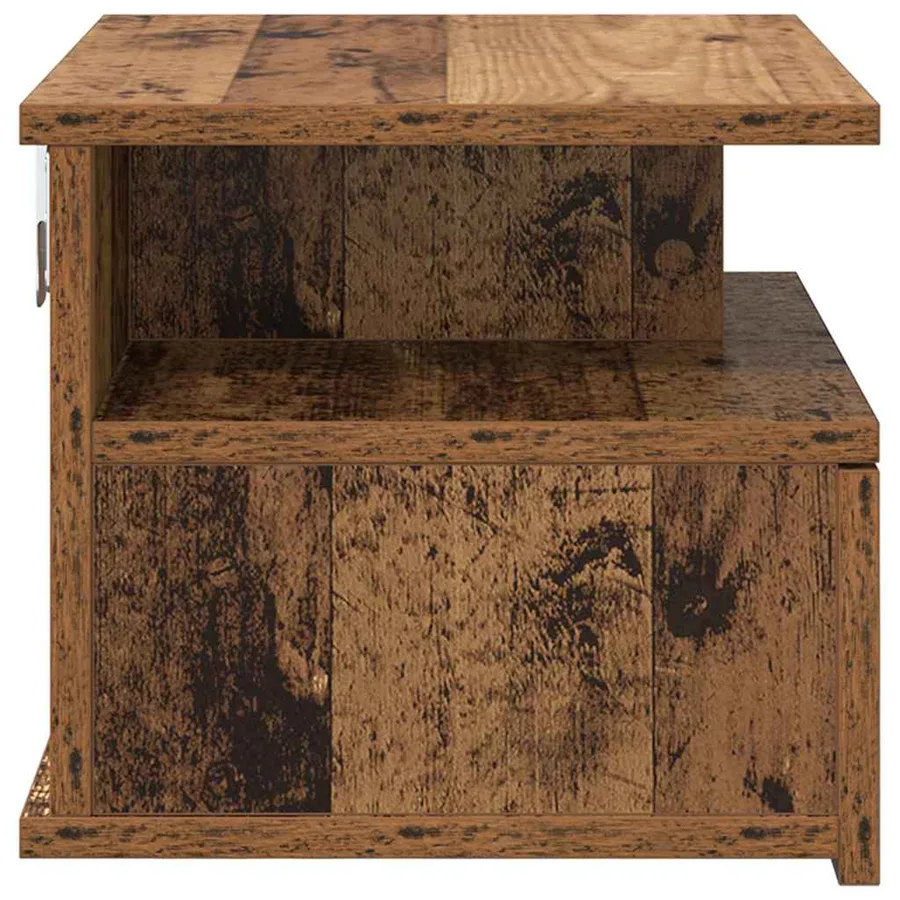 Table de nuit flottante avec tiroir Bois ancien 40 x 31 x 28 cm - 7