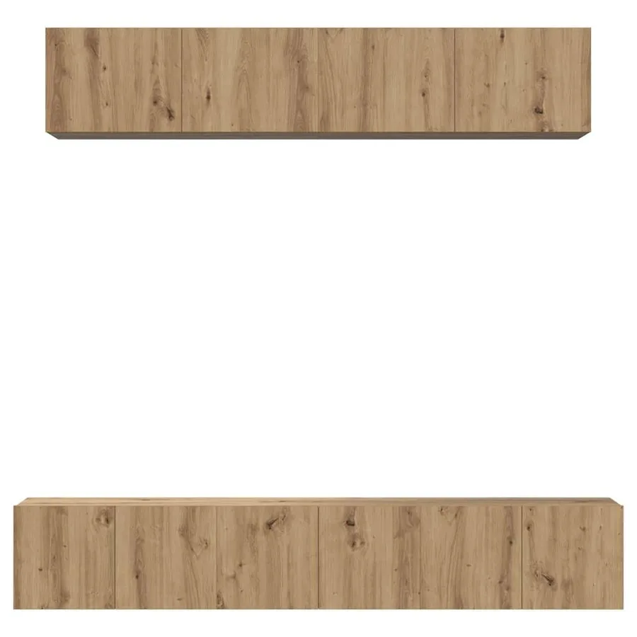 Ensemble meuble TV 5 pcs Chêne artisanal Bois d'ingénierie - 7
