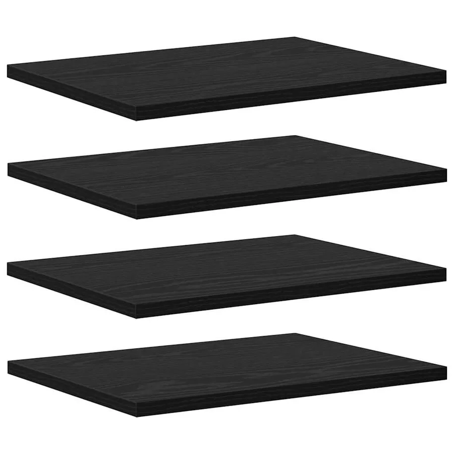 Étagère à livres 4 pcs Noir 40 x 30 x 1,5 cm Bois d'ingénierie - 2