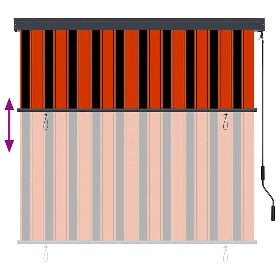 Store enrouleur Orange et marron 180 x 250 cm - 7