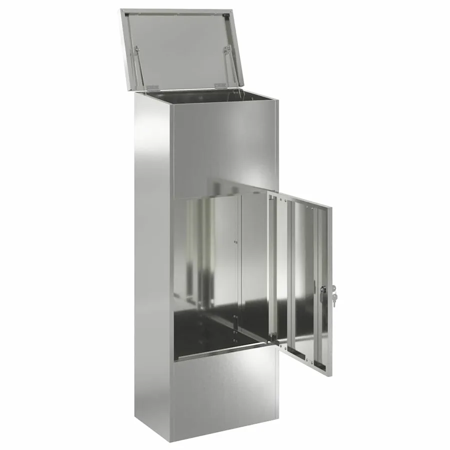 Boîte de dépôt de colis avec stockage Noir 44,5 x 29 x 110,5 cm - 4