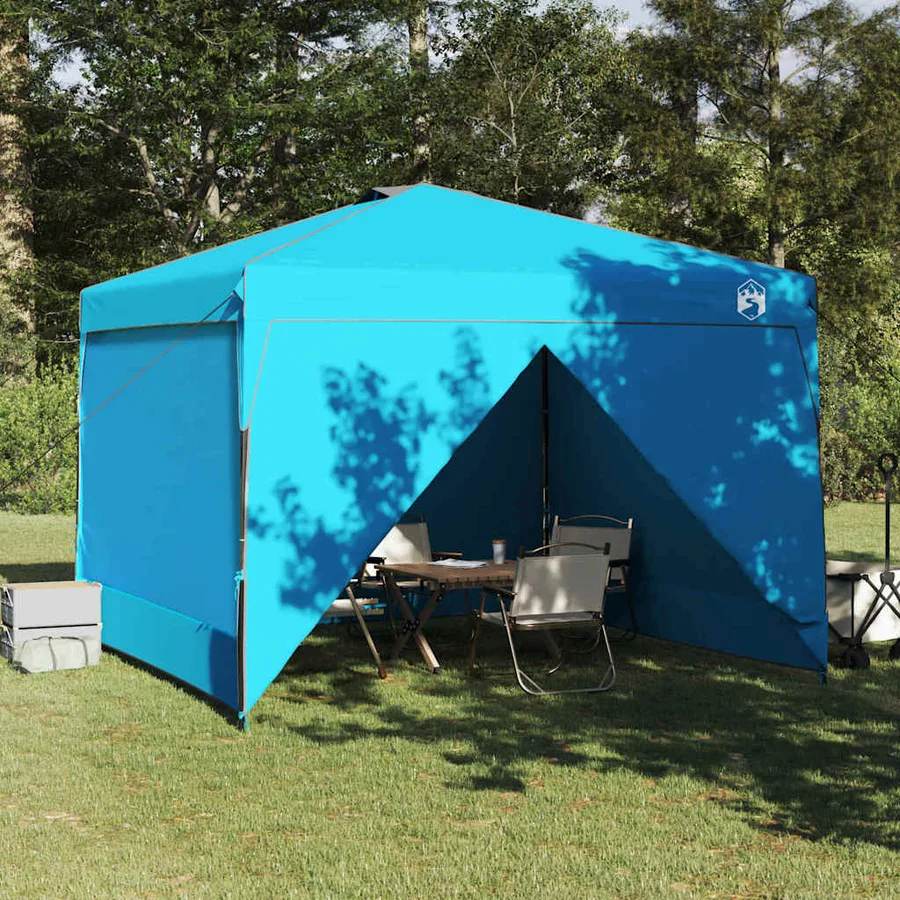 Tente à abri Bleu 290 x 290 x 251 cm tissu - 3