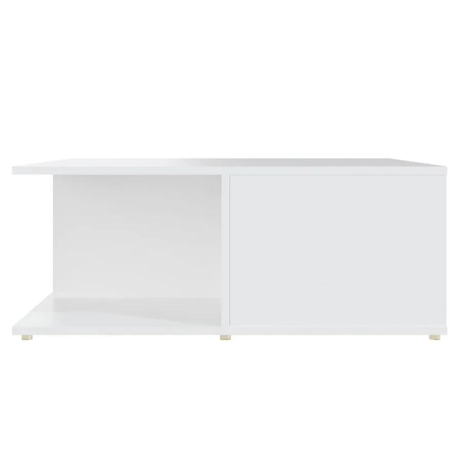 Table basse blanc 80x80x31 cm bois d'ingénierie - 5