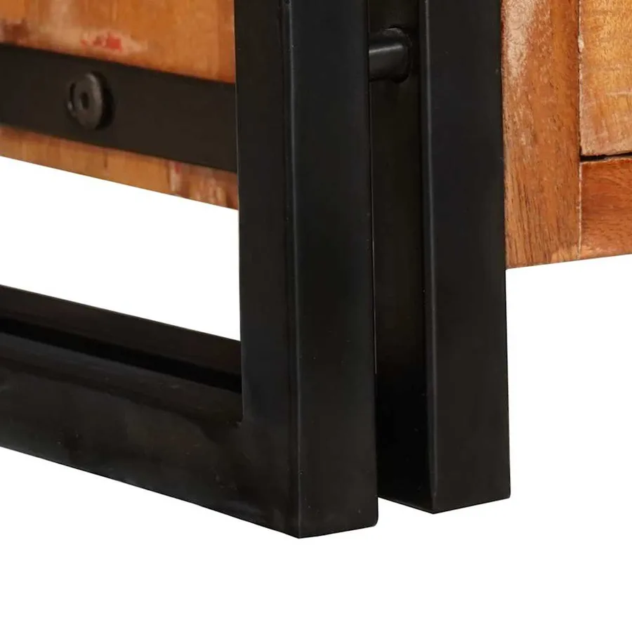 Meuble TV Multicolore 120 x 33 x 50 cm Bois massif recyclé - 10