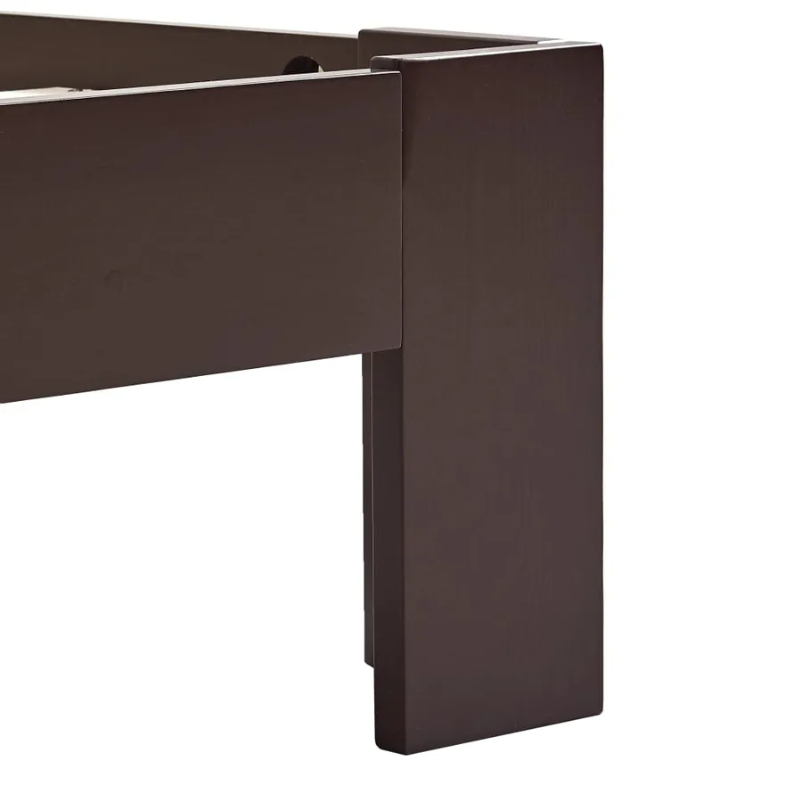 Cadre de lit sans matelas marron foncé pin massif 140x200 cm - 6