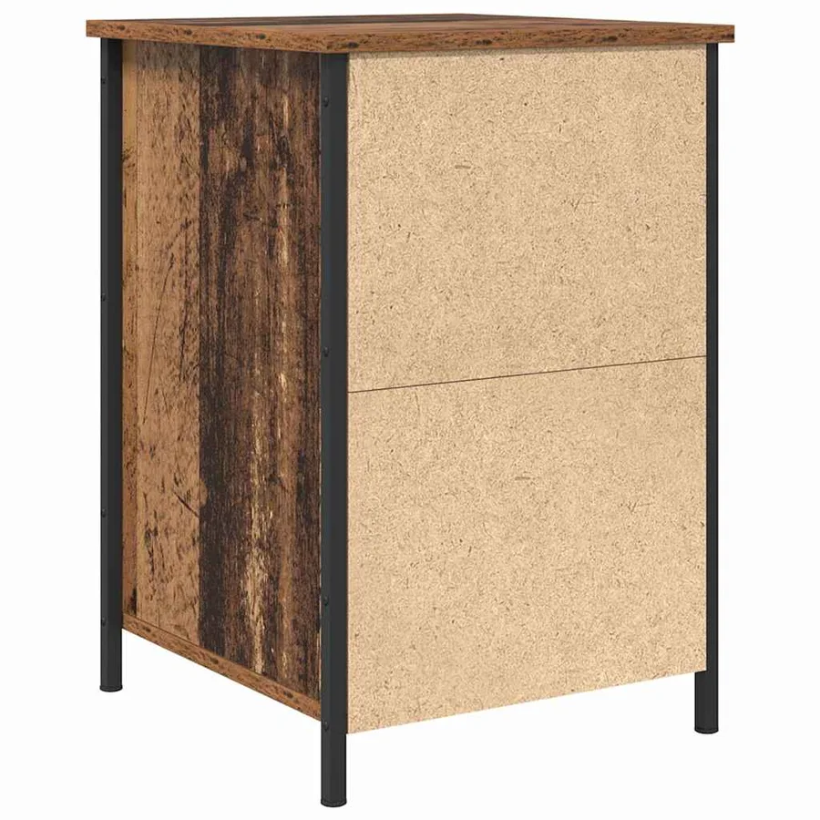 Cabinet de chevet avec tiroir 2 pcs Bois ancien 40 x 42 x 60 cm - 9