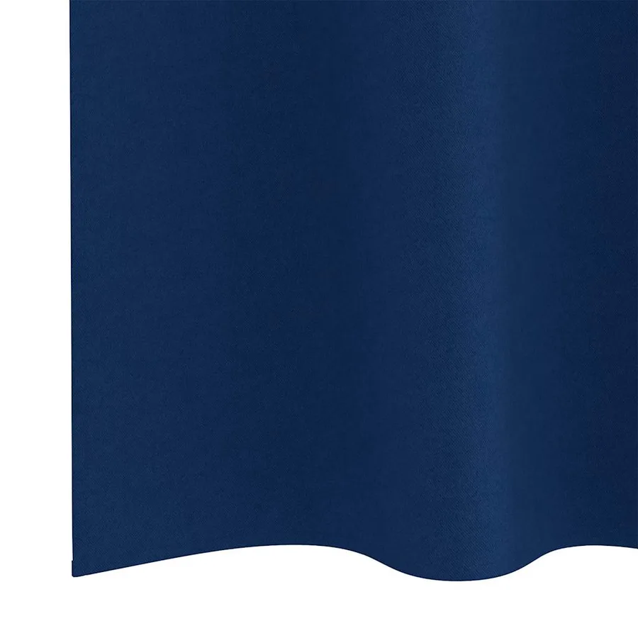 Rideaux occultants avec anneaux 2 pcs Bleu foncé 225 x 140 cm - 6