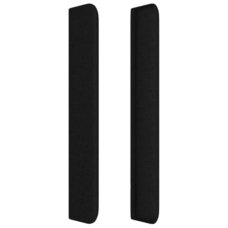Tête de lit avec oreilles Noir 163x16x118/128 cm Tissu - 4
