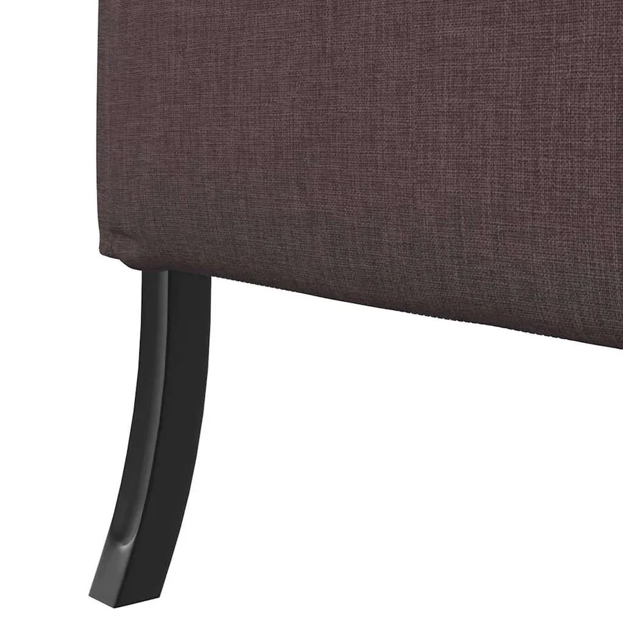 Canapé à Haut Dossier 101cm Marron foncé tissu - 7