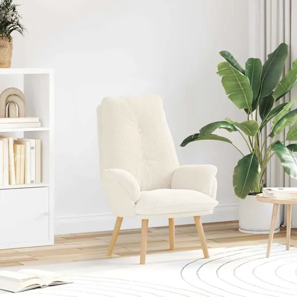 fauteuil Crème 69 x 74 x 93 cm Tissu Sherpa