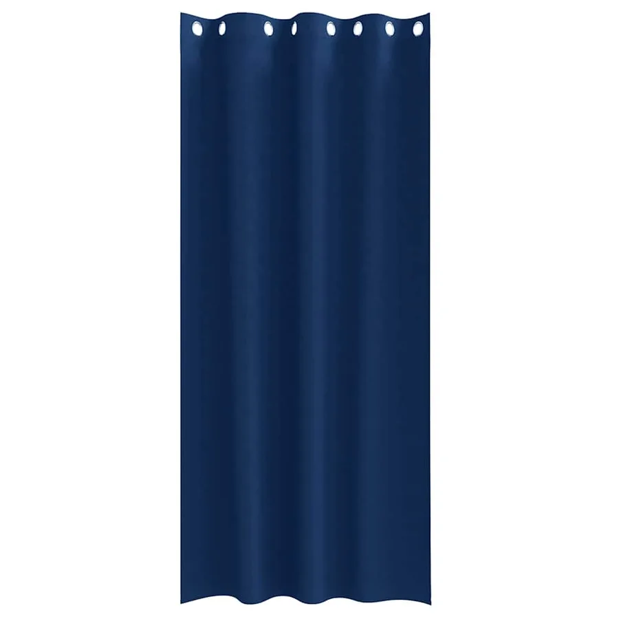Rideaux occultants avec anneaux 2 pcs Bleu foncé 260 x 140 cm - 4