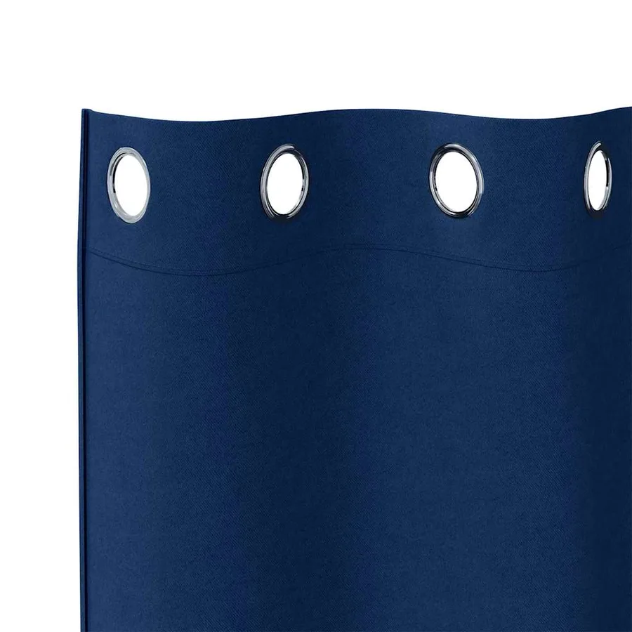 Rideaux occultants avec anneaux 2 pcs Bleu foncé 260 x 140 cm - 5