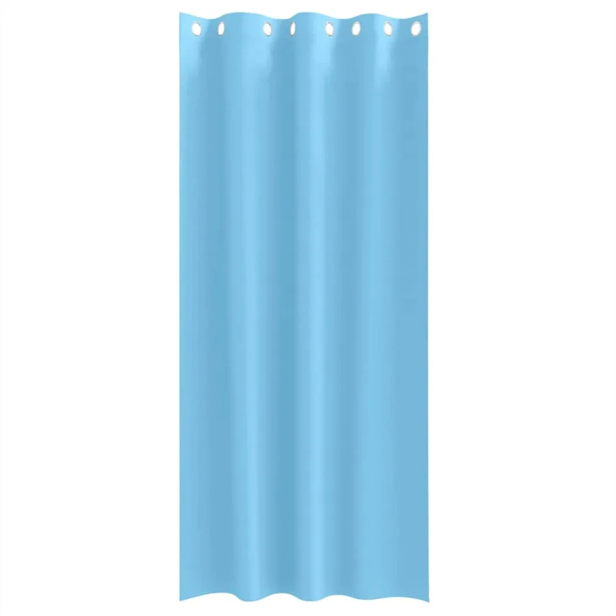 Rideaux occultants avec anneaux 2 pcs Bleu clair 225 x 140 cm - 4