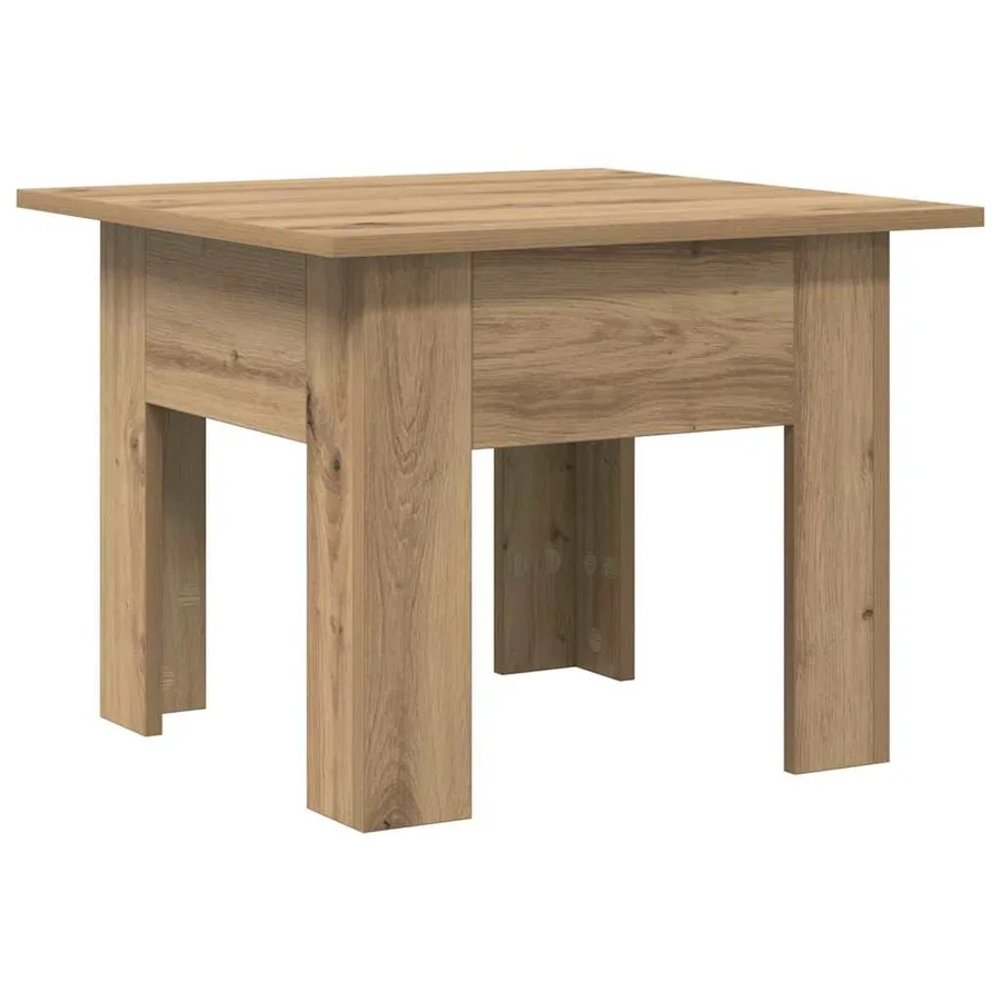 Table basse Chêne artisanal 55 x 55 x 42 cm Bois d'ingénierie - 7