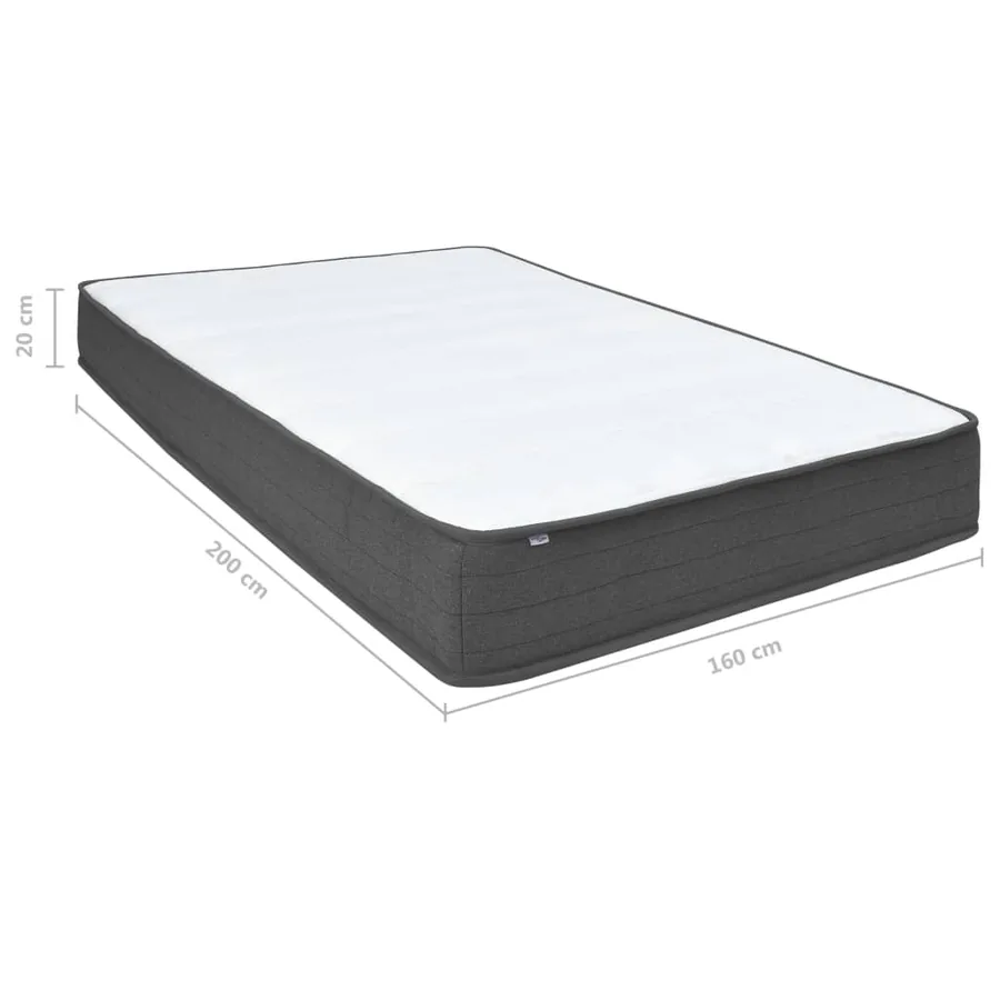 Sommier à lattes de lit Gris foncé Tissu 160x200 cm - 17