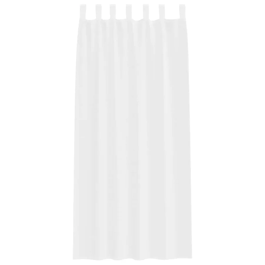 Rideau en Voile 2 pcs Blanc 260 x 140 cm Polyester - 4