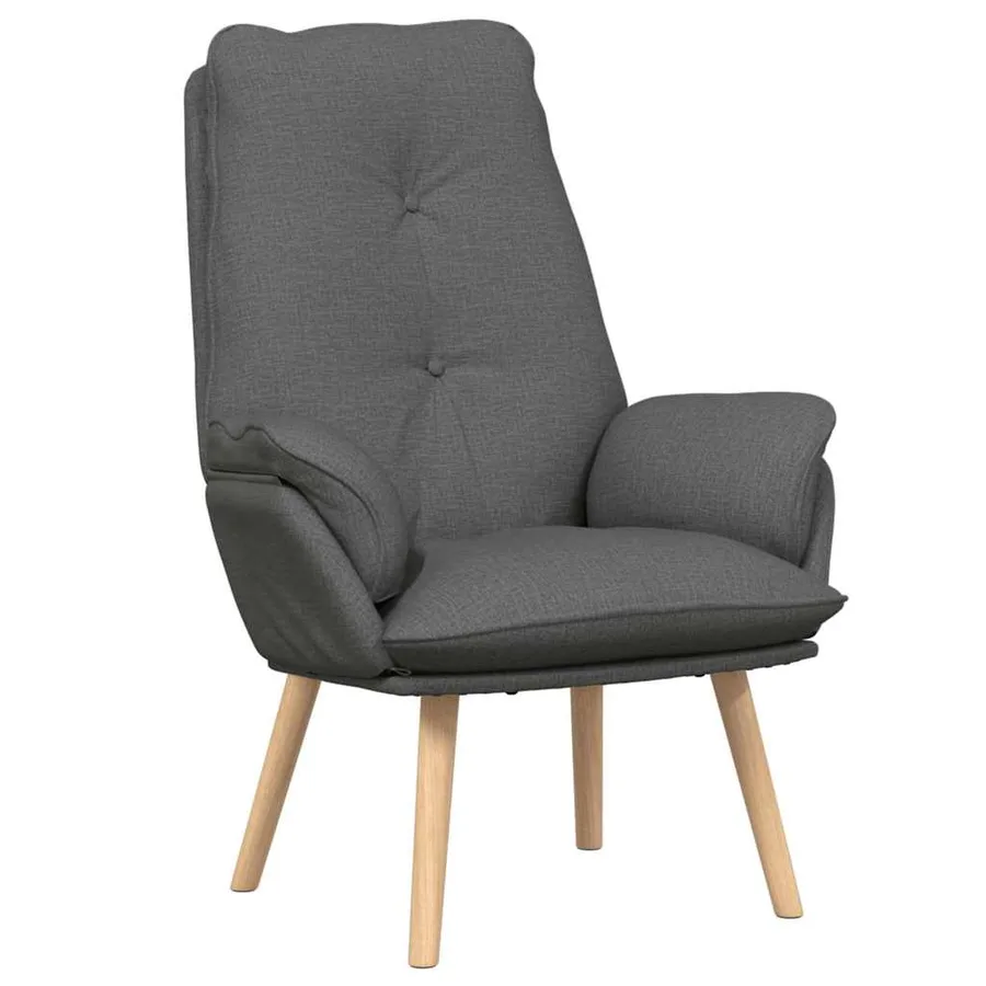 fauteuil Gris foncé 69 x 74 x 93 cm Tissu et Contreplaqué - 2