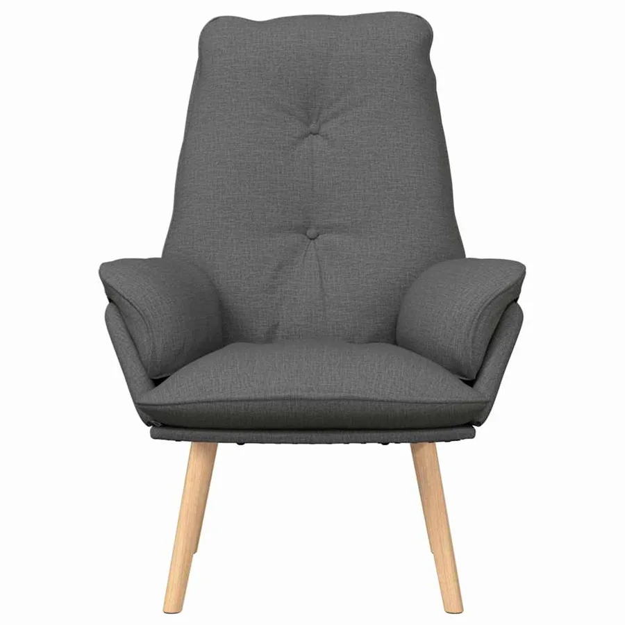 fauteuil Gris foncé 69 x 74 x 93 cm Tissu et Contreplaqué - 4