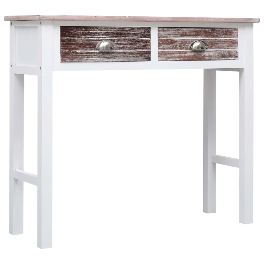 Table console Marron 90 x 30 x 77 cm Bois - 2