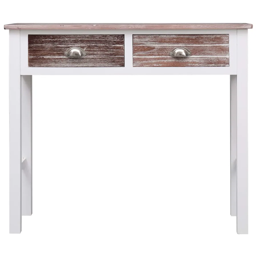 Table console Marron 90 x 30 x 77 cm Bois - 4