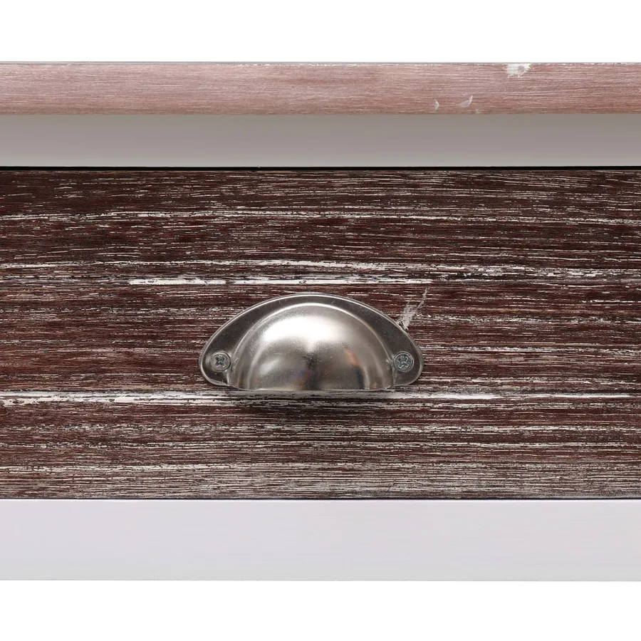 Table console Marron 90 x 30 x 77 cm Bois - 7