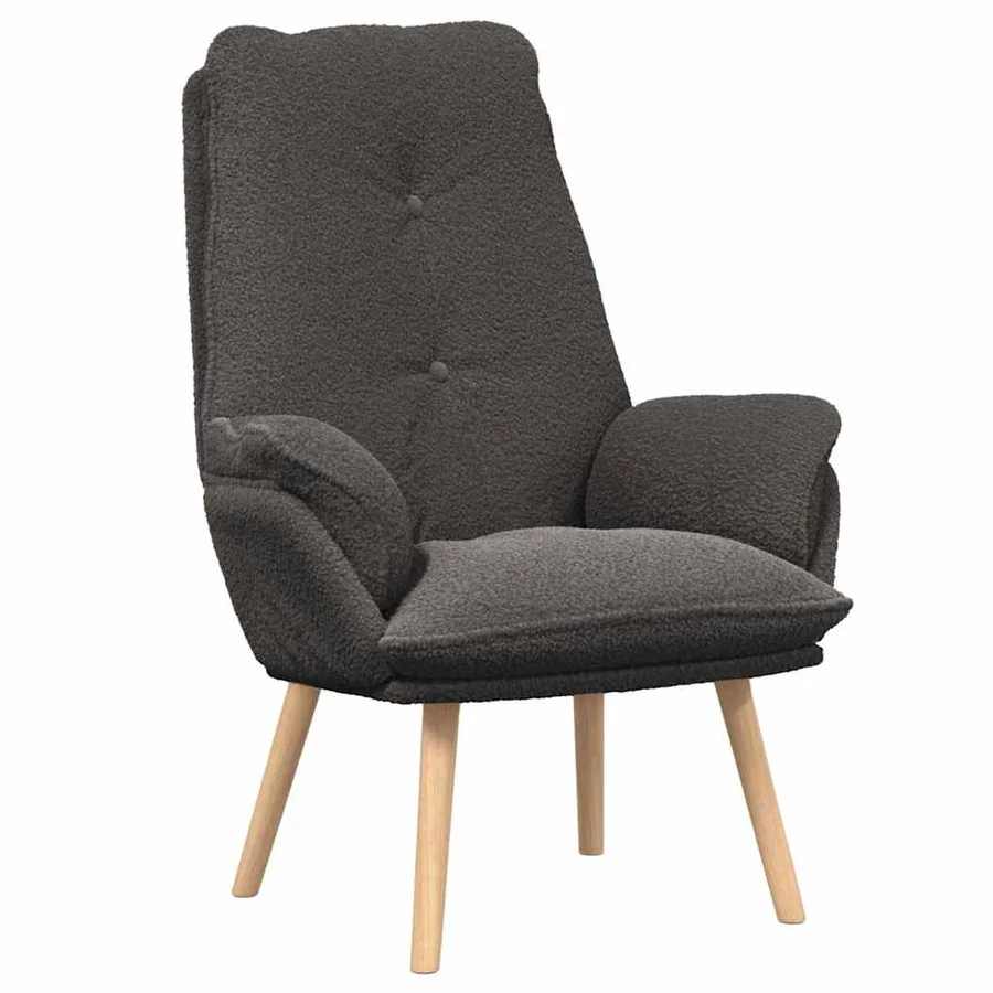 fauteuil Gris foncé 69 x 74 x 93 cm Tissu Sherpa - 2