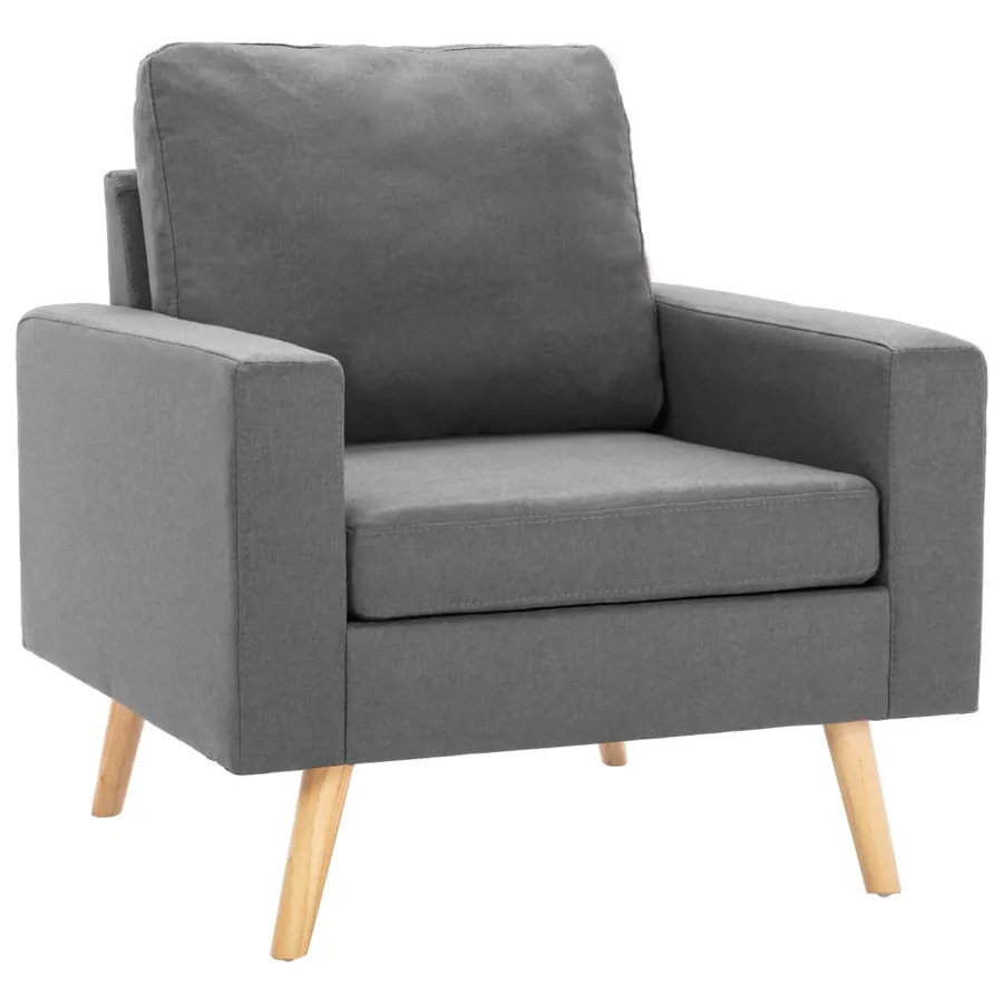 Ensemble de canapés 2 pcs Tissu Gris clair - 5