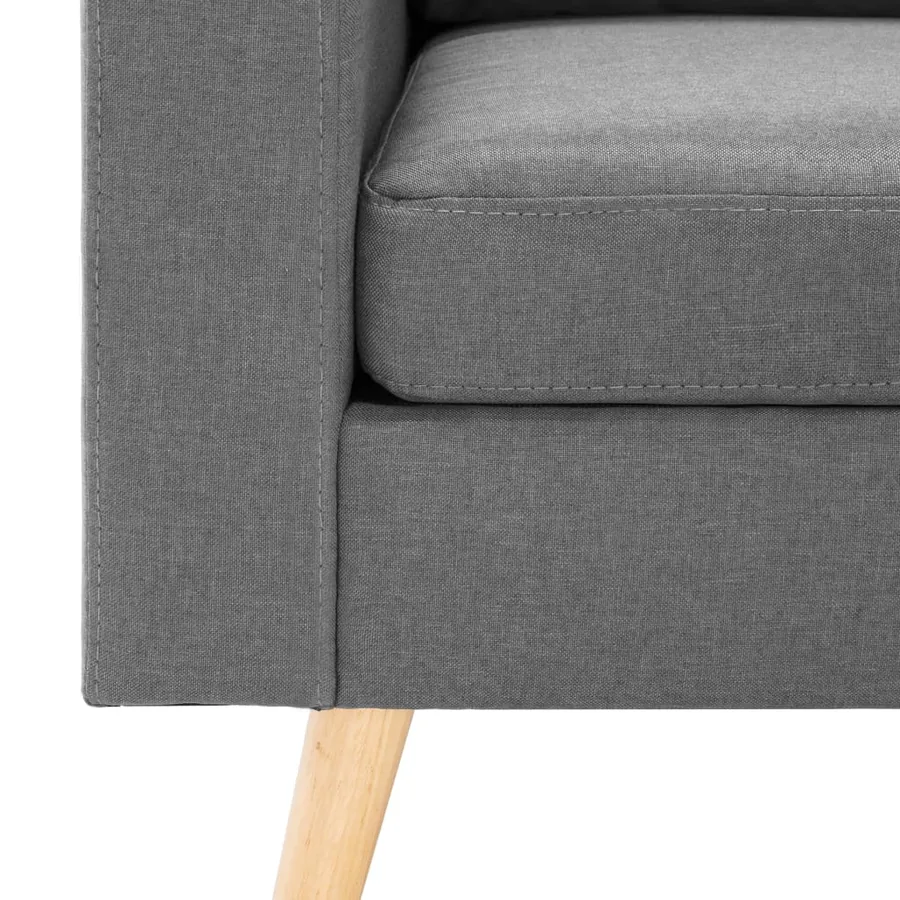 Ensemble de canapés 2 pcs Tissu Gris clair - 9