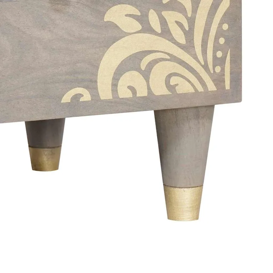Buffet 2 pcs Gris 60 x 33 x 75 cm Bois de mangue massif - 9