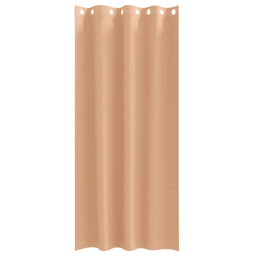 Rideaux occultants avec anneaux 2 pcs Marron Clair 245 x 140 cm - 4