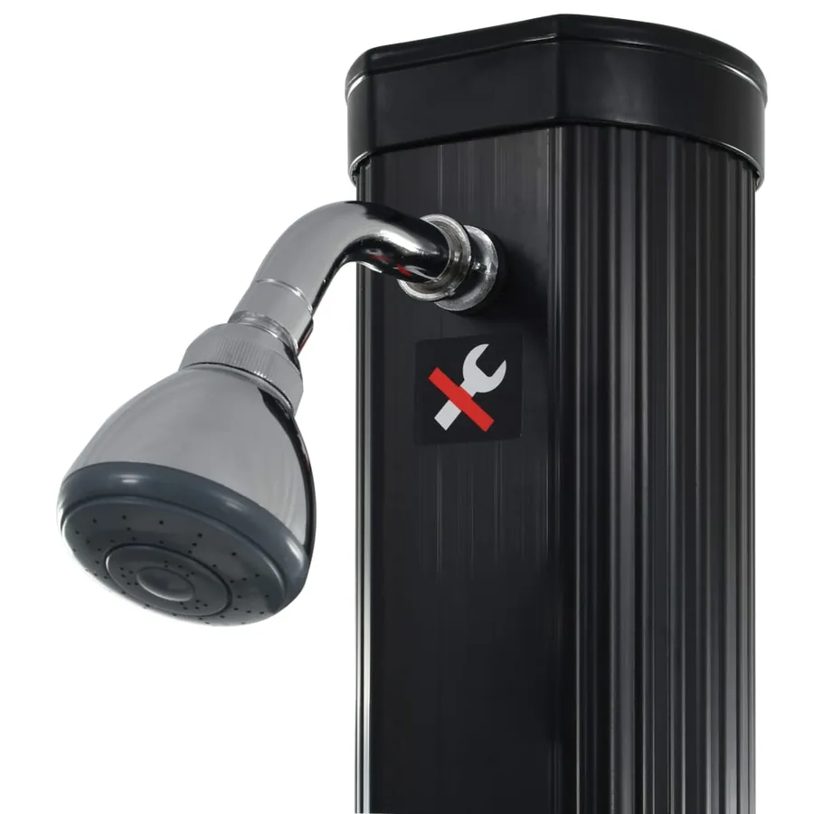 Douche solaire pliable Noir 214 cm 23 L - 4