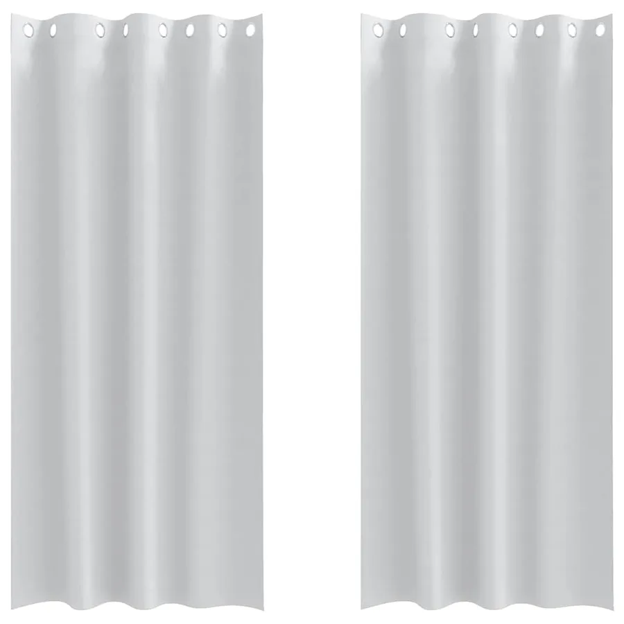 Rideaux occultants avec anneaux 2 pcs Gris pâle 260 x 140 cm - 2